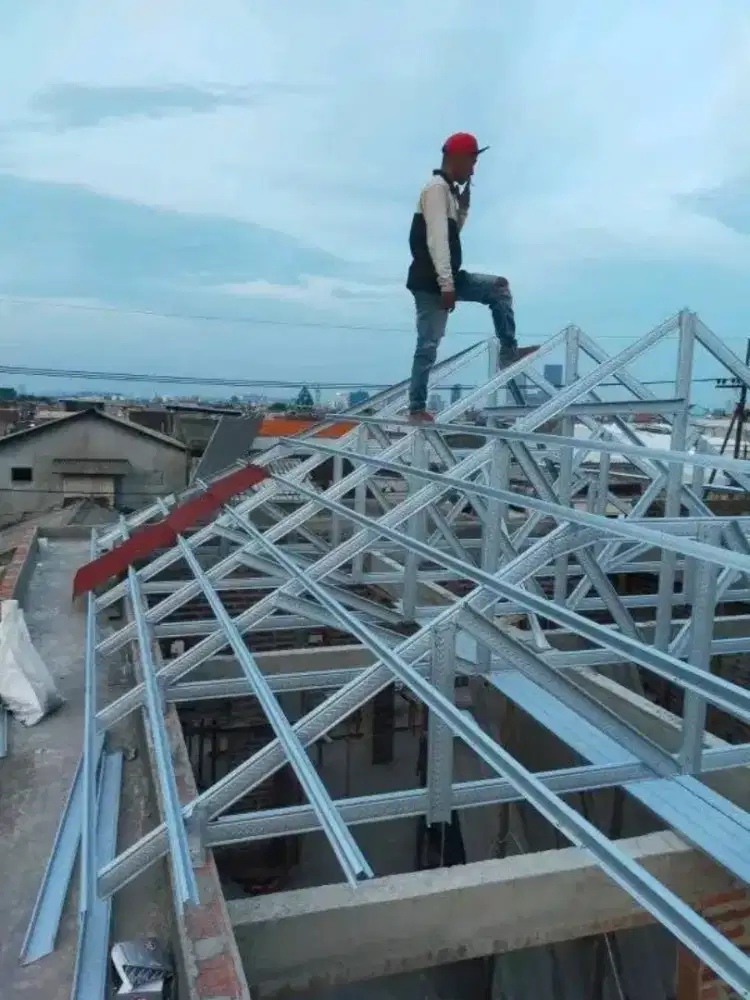 Pemasangan atap bajaringan