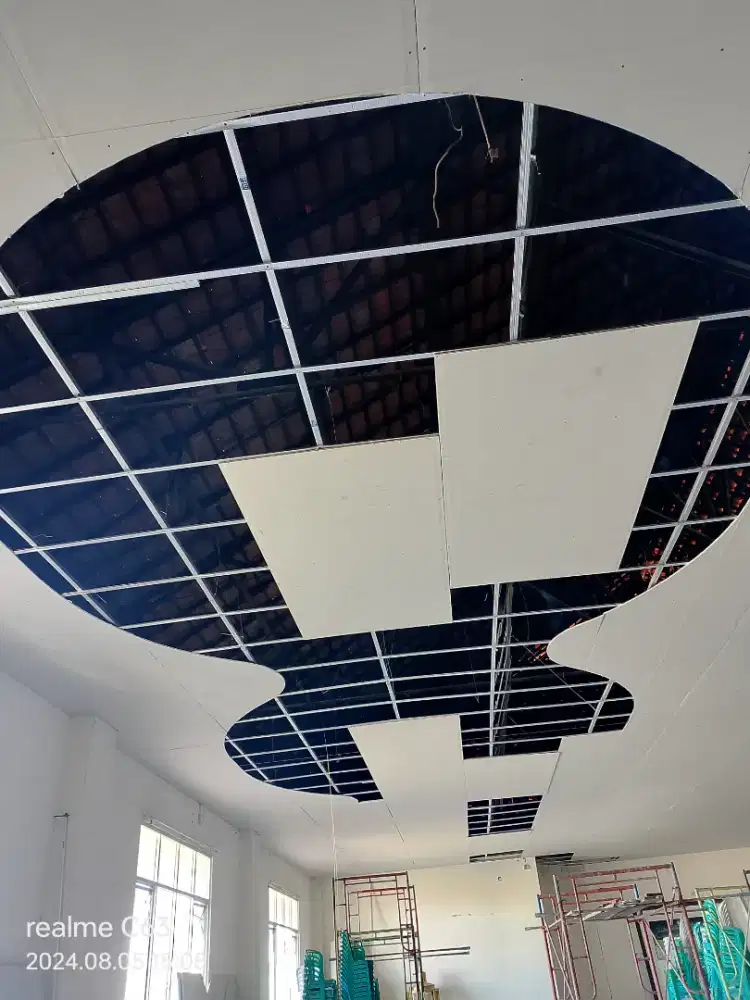 Pemasangan plafond, partisi, pvc