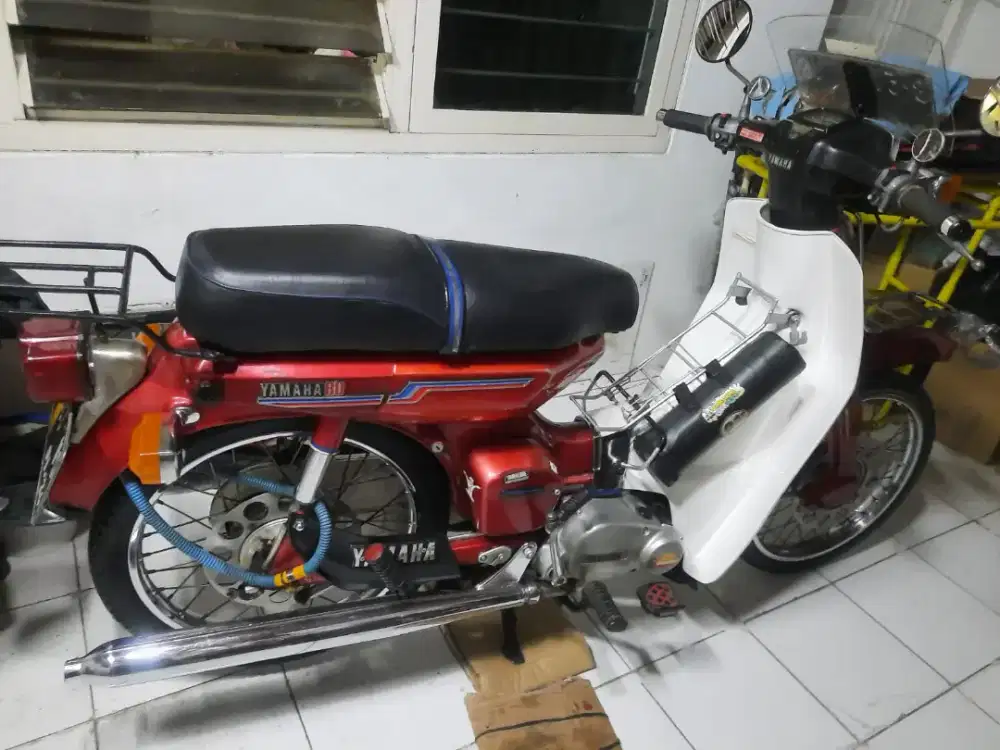 Yamaha 80 motor antik original simpanan terawat bagus tokcer sipp dah