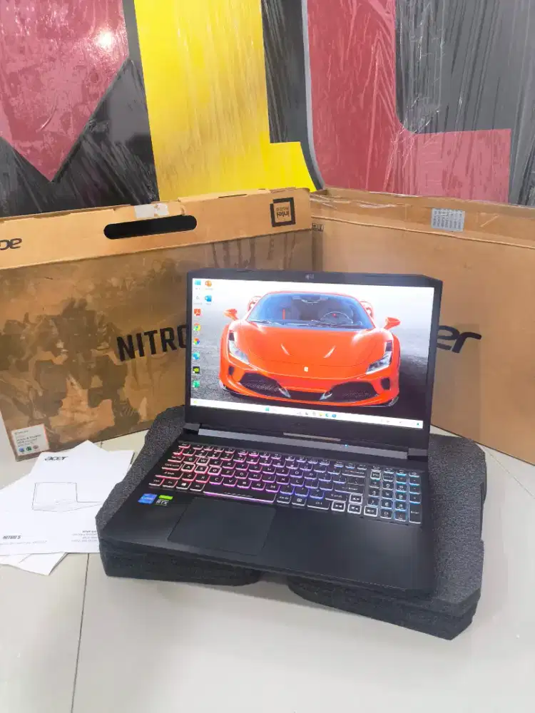 Laptop Gaming MULUS Acer Nitro i7-11800h VGA NVIDIA RTX 3050 FULSET