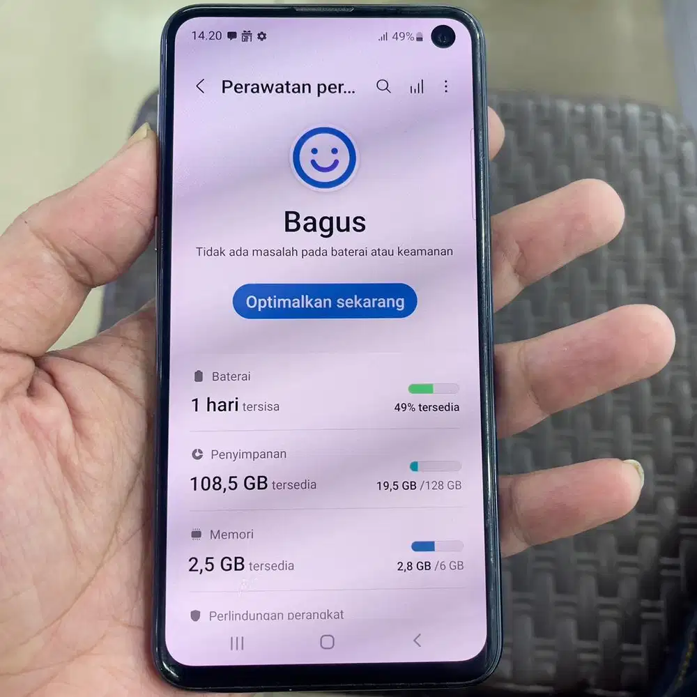 Samsung s10e ram 6 / 128 resmi fullset original