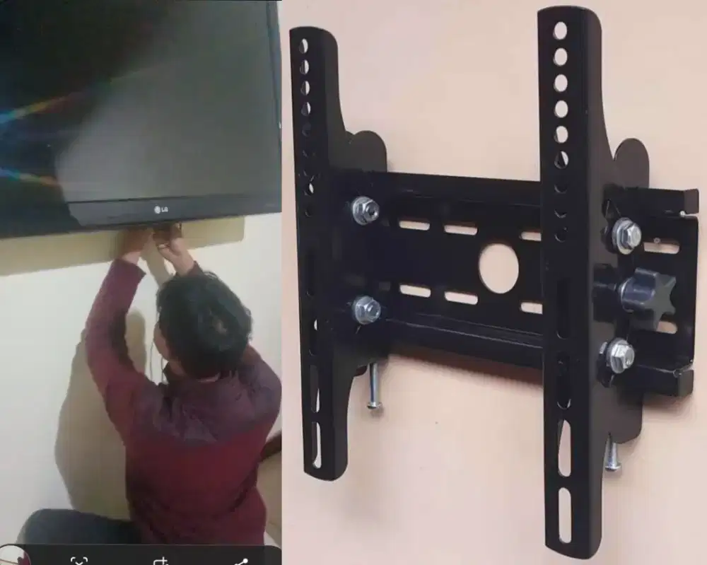 Braket +pasang atau jasa pasang terima rapih breket bracket led tv