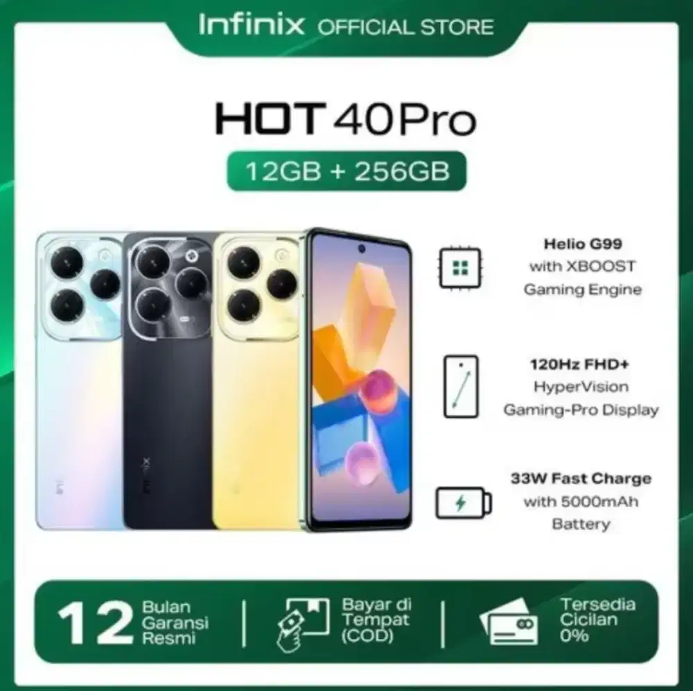 Dijual HP Infinix Hot 40 Pro