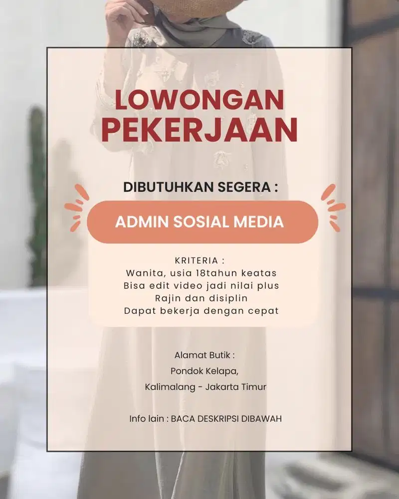 Admin untuk Media Sosial