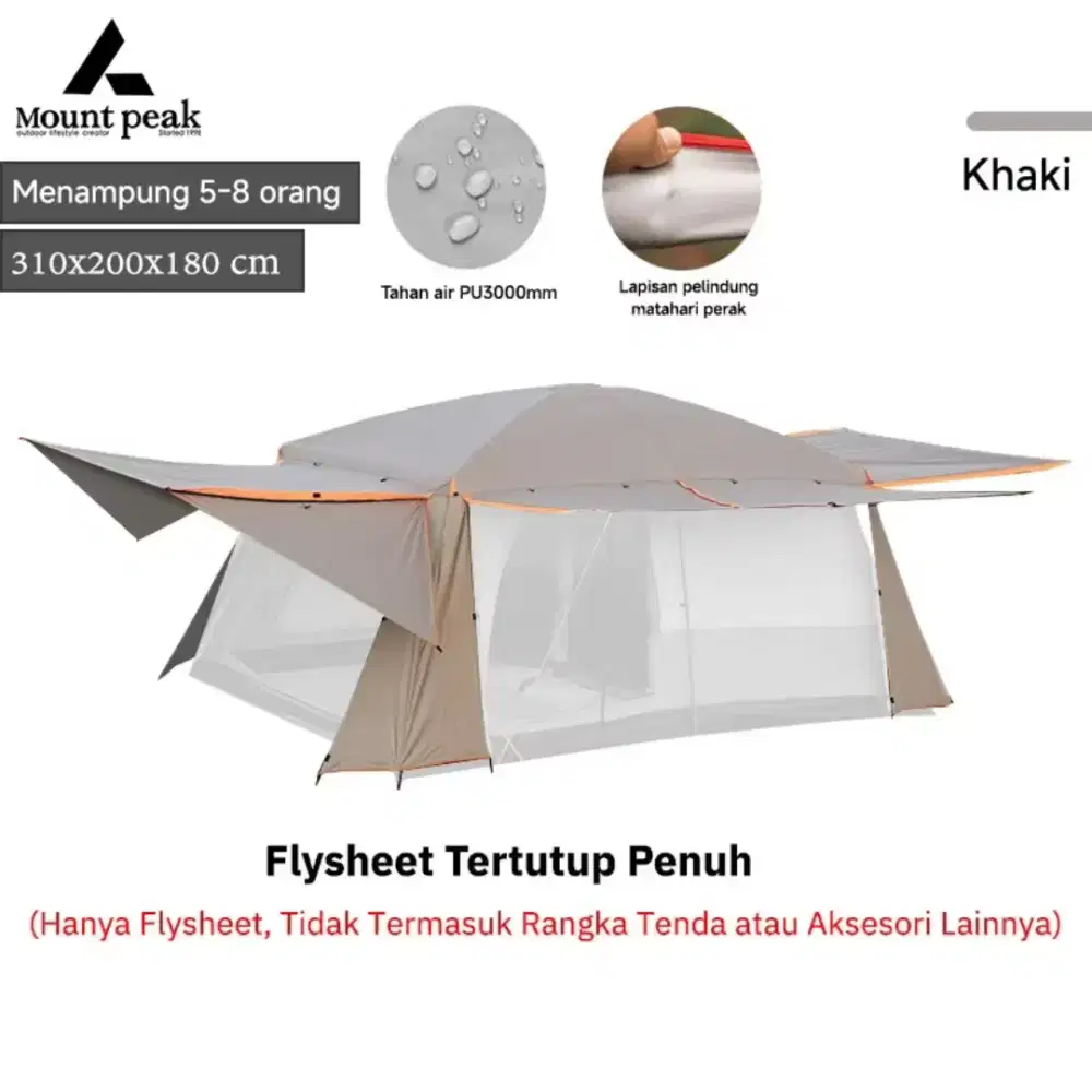 Aksesoris Tenda Luar (Full Cover), Khusus Tenda merk MOUNT PEAK.