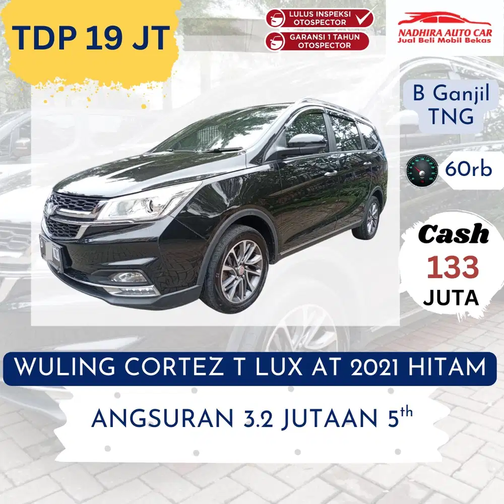 DP 19 Juta Wuling Cortez T Lux AT 2021 Hitam