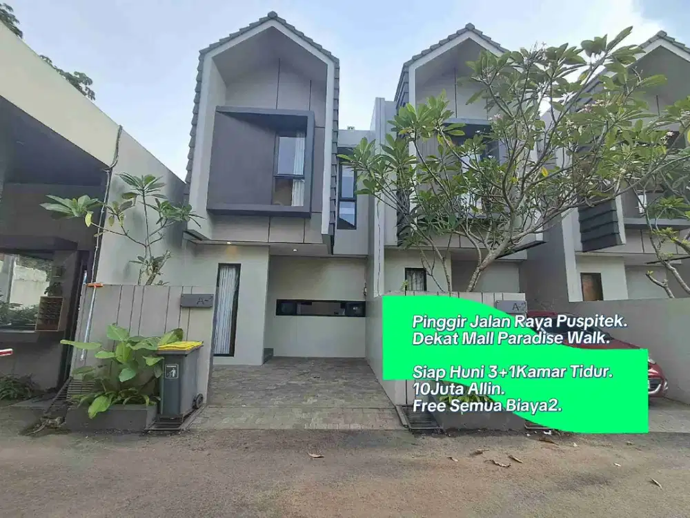 Wangsa Serpong Siap Huni Free Biaya2 Dekat Mall Paradise Walk