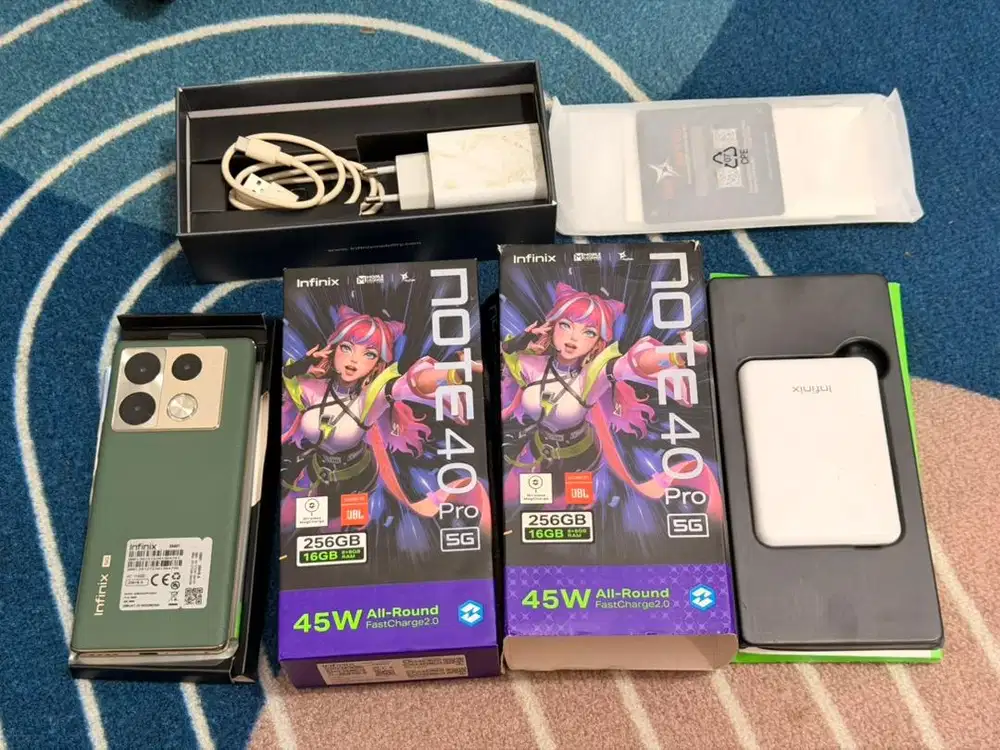 Infinix note 40 pro 5G 8/256gb mulus fullset