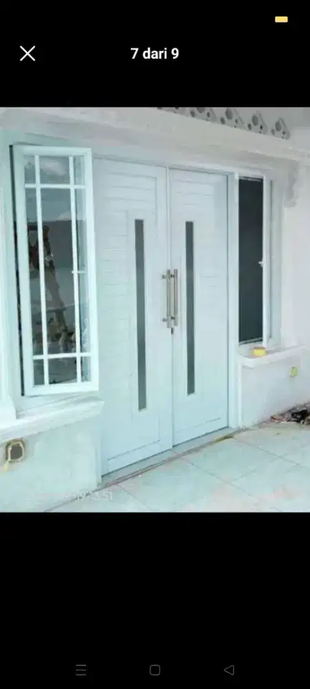 Jual kusen pintu satu dan pintu dua dari bahan aluminium dan kayu