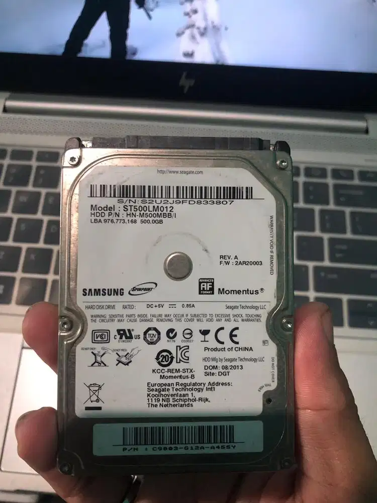 jual hardisk laptop 500GB sentinel 100%