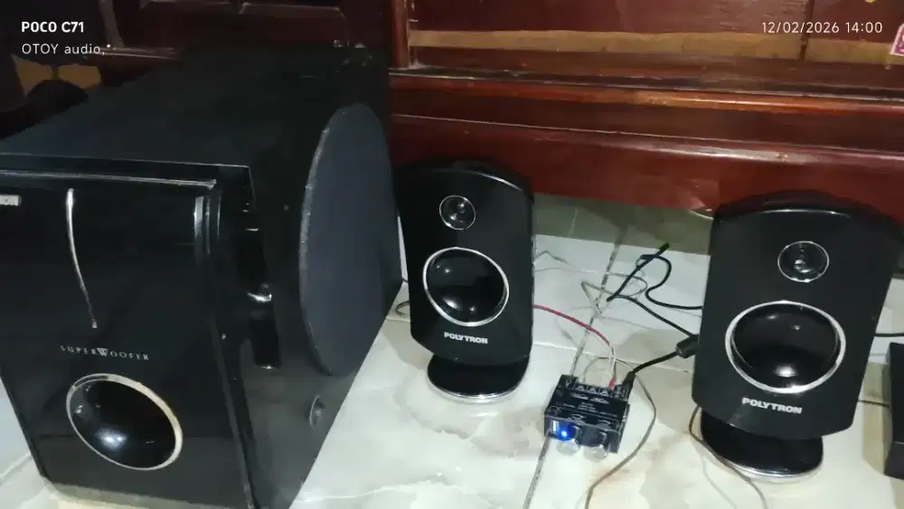 Ampli mini plus subwoofer pasif Polytron