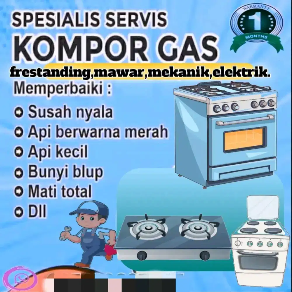 Jasa Service kompor gas dan instalasi gas elpiji