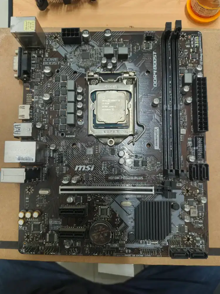 H310M + i3gen 8+ tray + backpanel