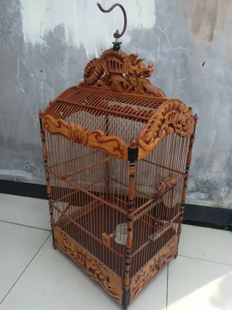 jual kandang burung ukiran