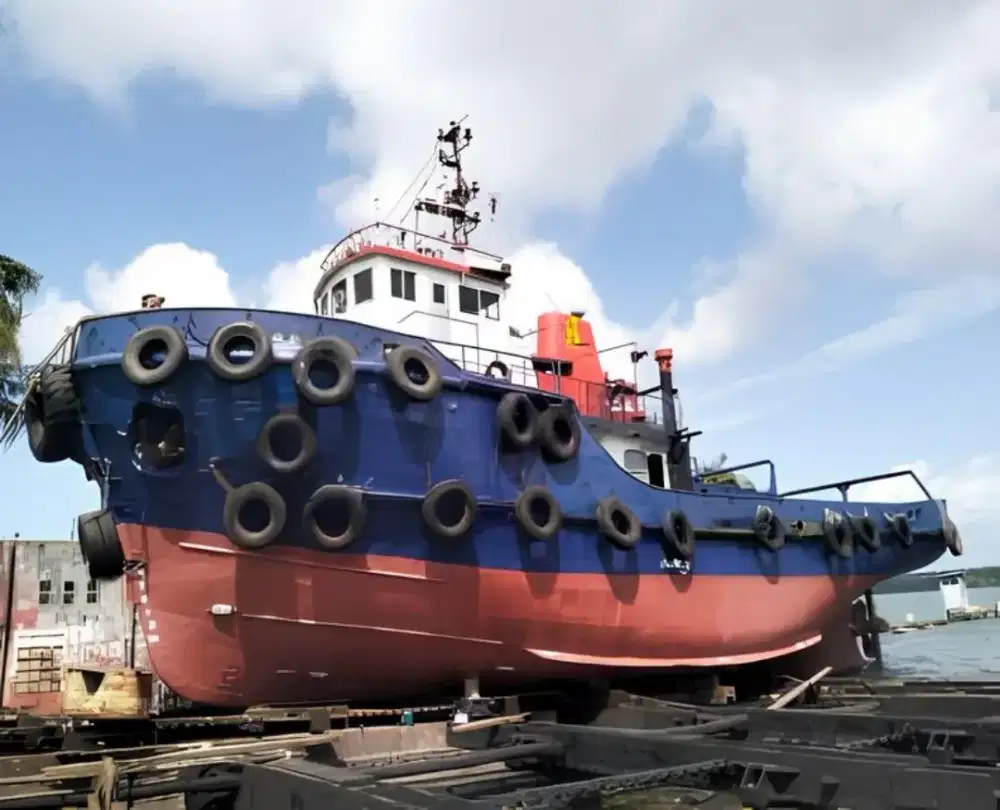 Jual Kapal Tugboat Mesin Weichai 818hp Thn 92