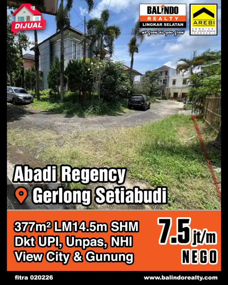 Kavling siap Bandung di abadi Regency stiabudi Bandung