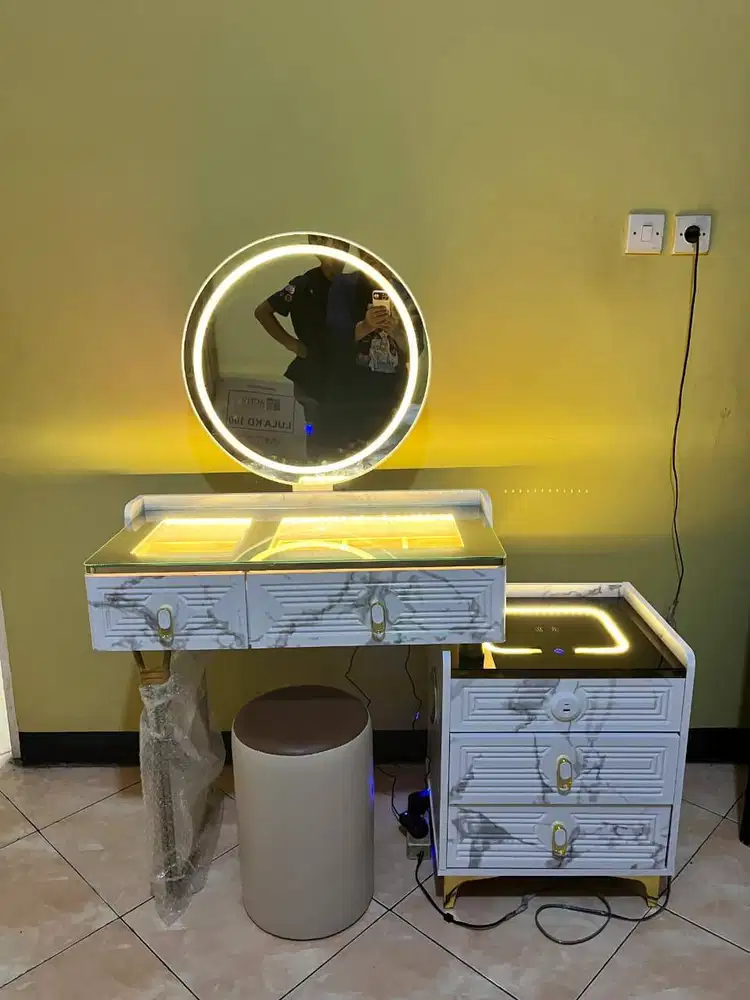 READY MEJA RIAS IMPORT PAKET LENGKAP LAMPU LED GRATIS ANTAR