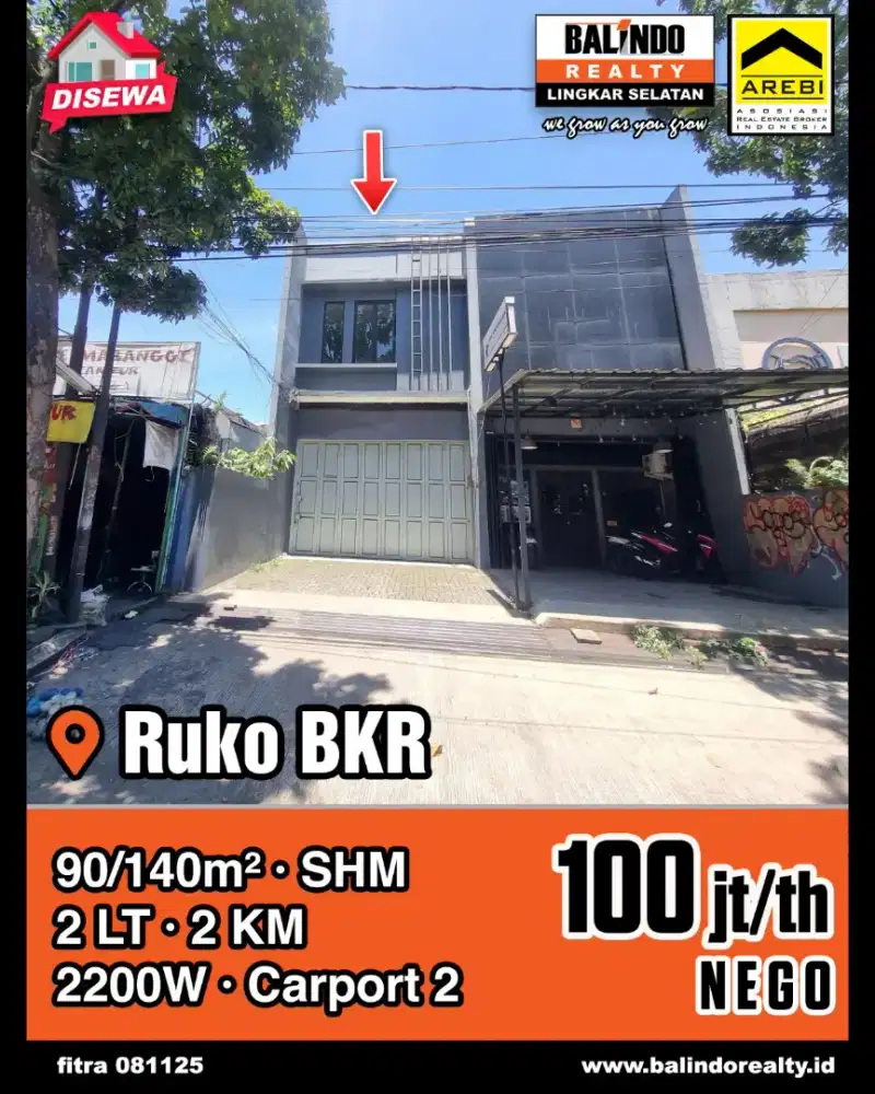 Ruko siap pakai di BkR Bandung