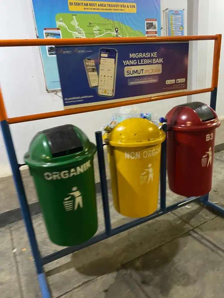 Tong sampah organik dan non organik (bs antr skitr medan)