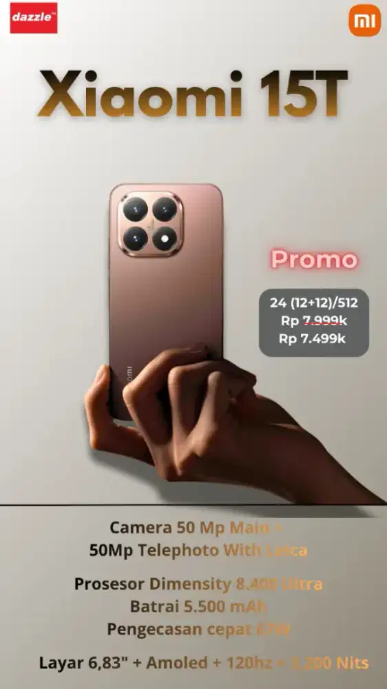 XIAOMI 15T 12/512 PROMO HANDPHONE TERMURAH DIJOGJA