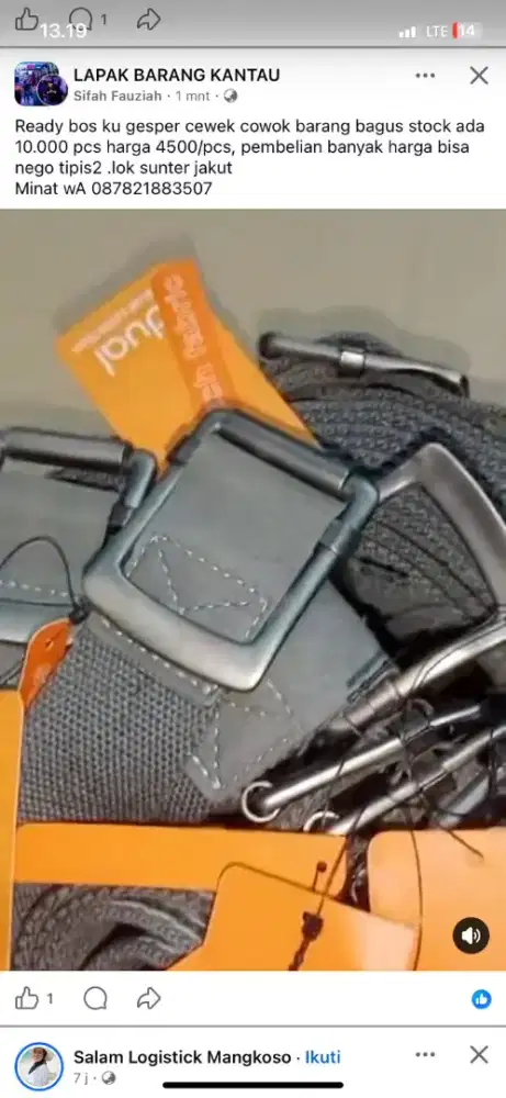 * di jual gesper cewek cowok