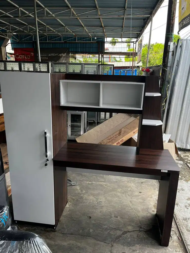 PROMO MEJA BELAJAR + LEMARI SERBAGUNA SALE TERMURAH GRATIS ANTAR