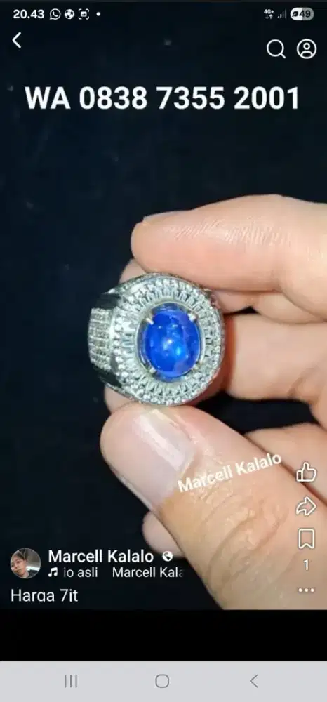 BLUE SAPPHIRE STAR NO HEAT