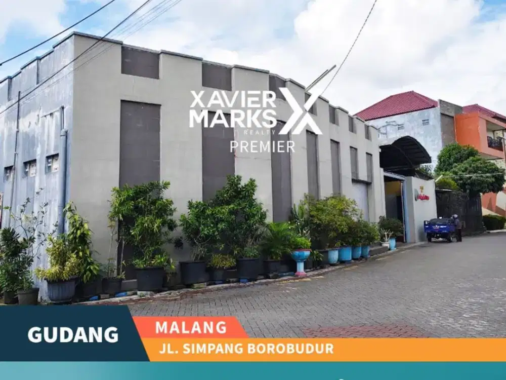DIJUAL GUDANG Strategis Tengah Kota Malang di Simpang Borobudur