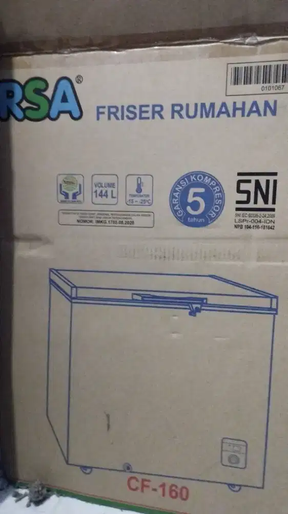 Jual frezer bekas belum satu tahun