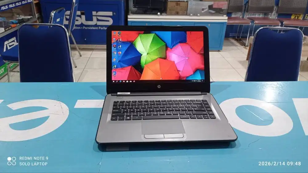 HP 14 RAM 8GB SSD 128GB+500GB KINERJA CEPAT NORMAL MURAHH