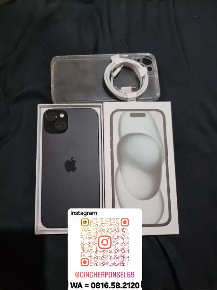 Jual hp siap pakai iPhone 15 Plus 128gb iBox istimewa