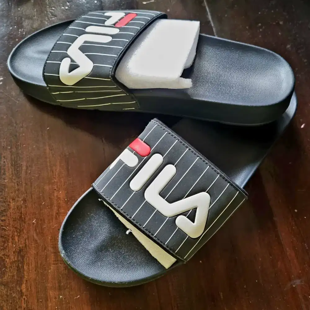[BARU] Slippers FILA Drifter Jacked Up Original 42.5 - Biru Dongker