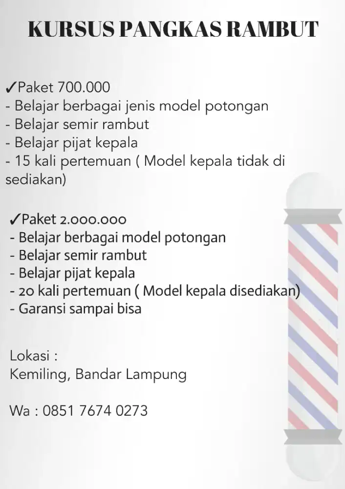 Kursus Pangkas Rambut