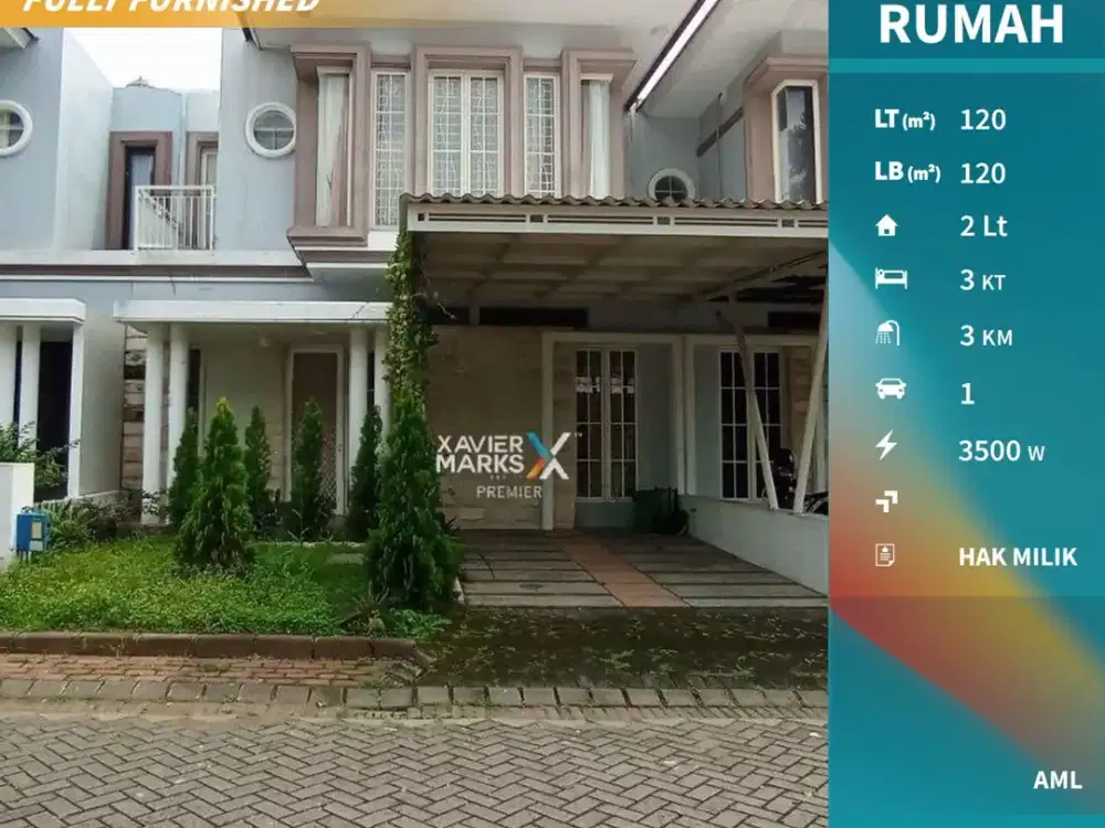 Dijual Rumah Furnish Dekat Kampus Brawijaya di Green Orchid Malang