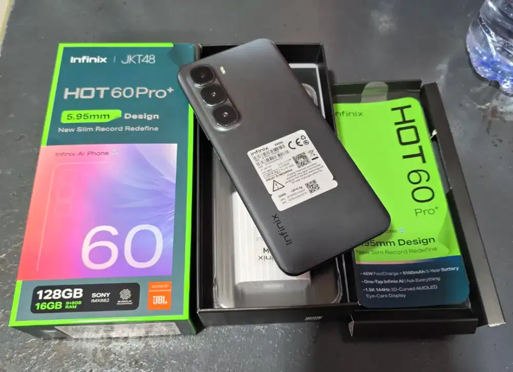 Infinix hot60 pro plus 8/128 resmi, pemakaian 1 bln FULLSET ORIGINAL