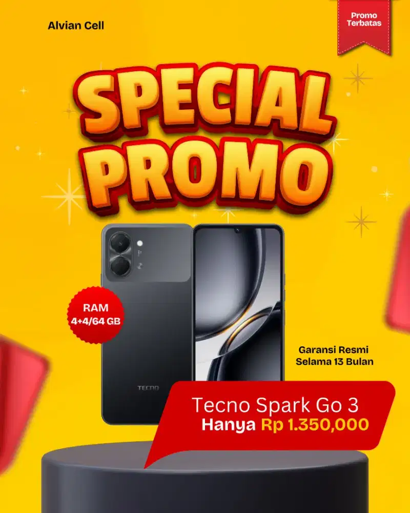 Promo New Tecno Spark Go 3