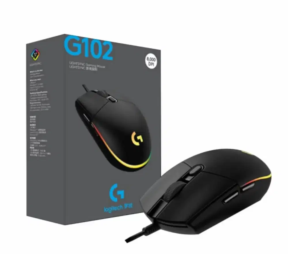 Mouse Gaming Logitech G102 RGB – Black