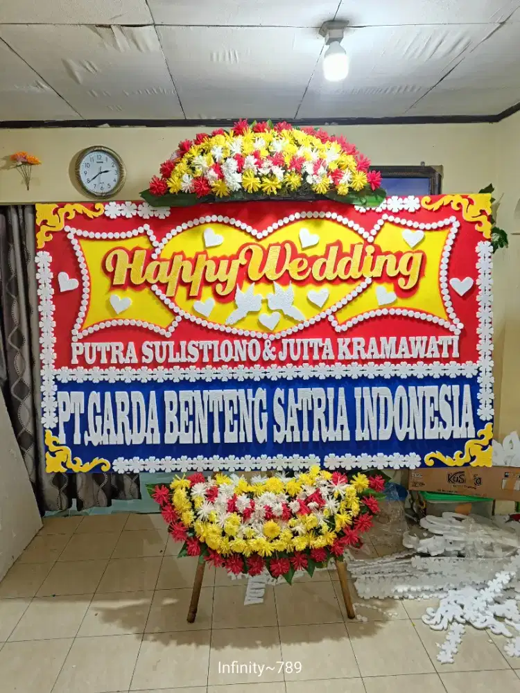 karangan bunga papan