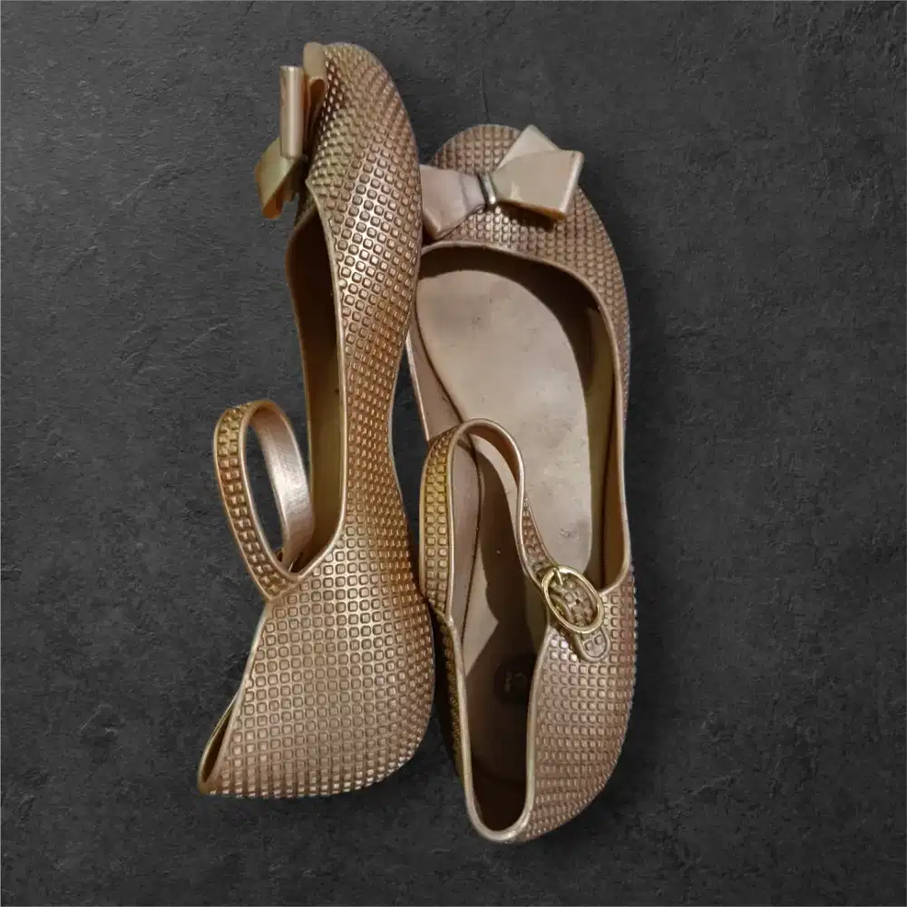 MELISSA Original Jelly Flat Shoes 41 Bronze