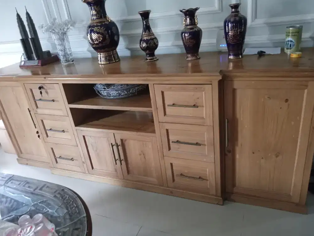 Meja Lemari TV Jati Gading