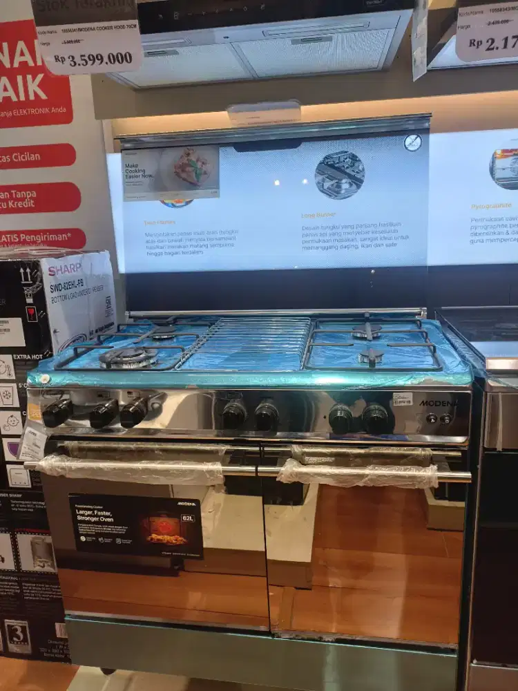 Modena kompor freestanding 4 tungku