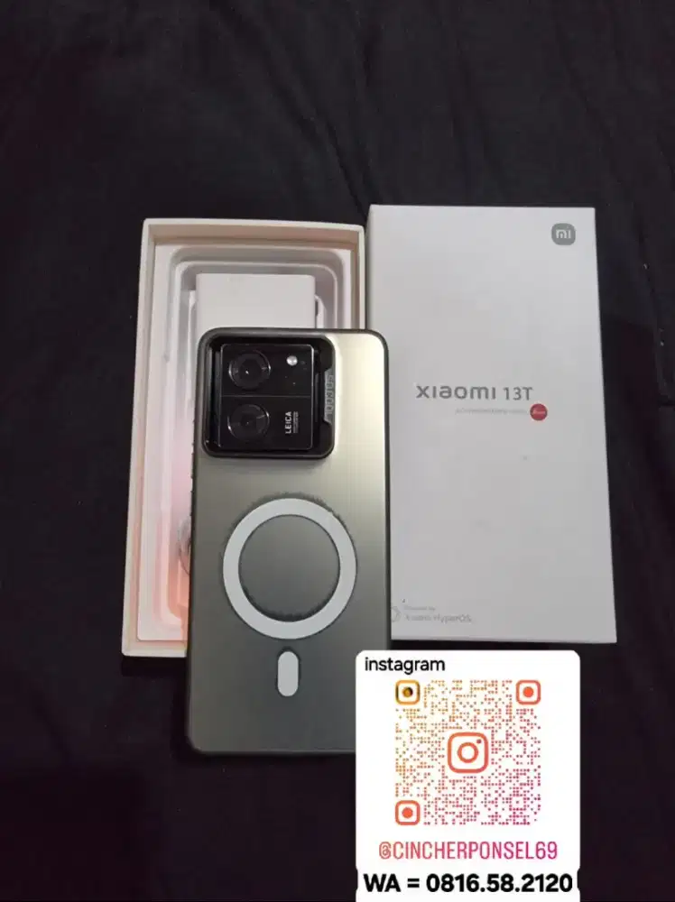 Jual hp bekas Xiaomi 13T 5g 12/256 likenew istimewa siap pakai