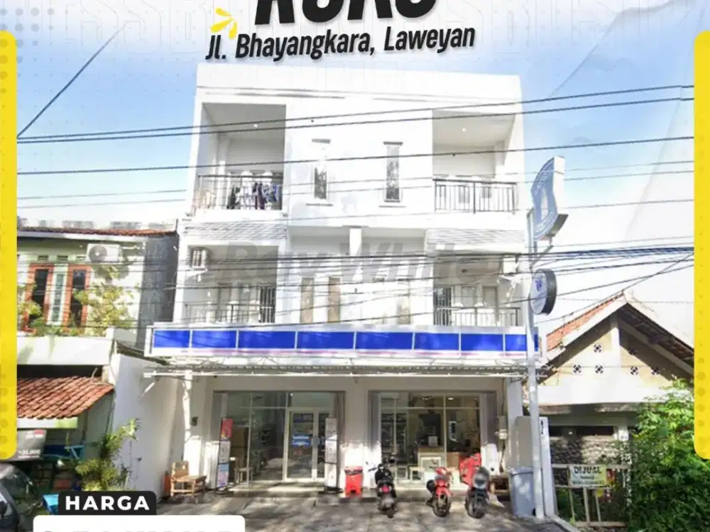 Ruko Strategis 3Lantai di JL Utama dekat Lotte Mart Laweyan Solo
