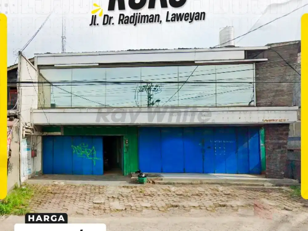 Disewakan Ruko Glass Facade Strategis di Jalan Raya Dr. Radjiman Laweyan