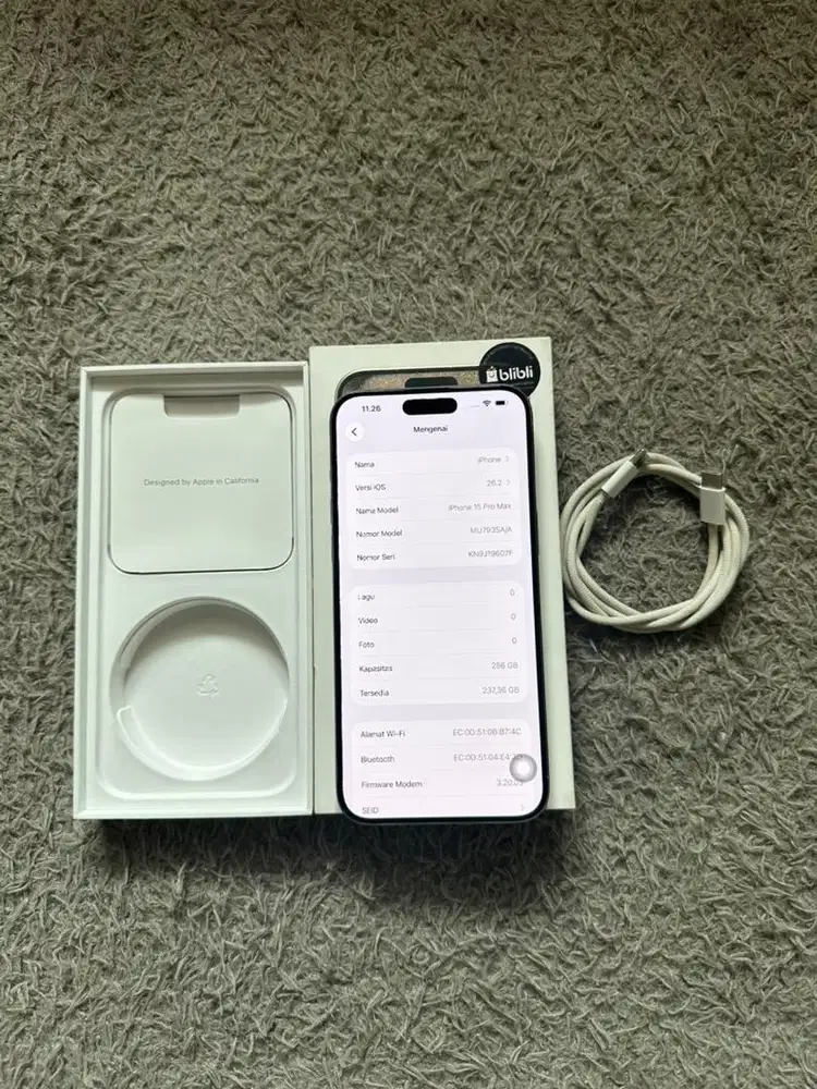 Iphone 15 Promax 256GB Resmi Bli Bli / Ibox