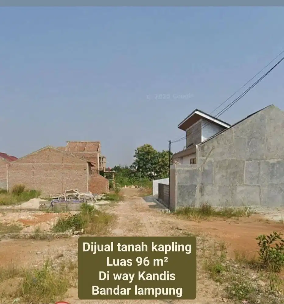 Di Jual Tanah Kapling Luas 96 m², dekat Ke Pasar Way Kandis, RS. Airan