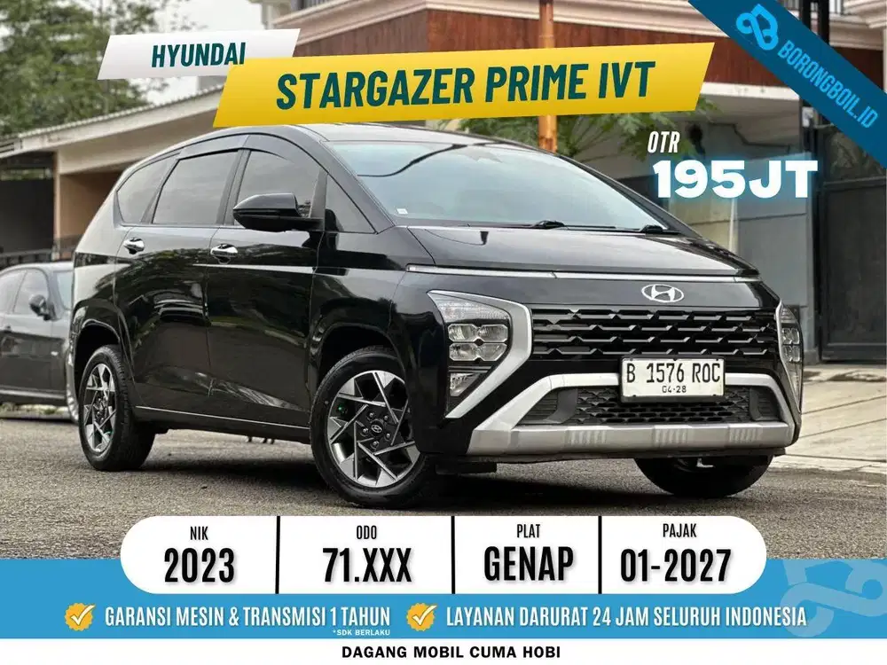 HYUNDAI STARGAZER PRIME CAPT SEAT 2023 HITAM PAJK PANJANG
