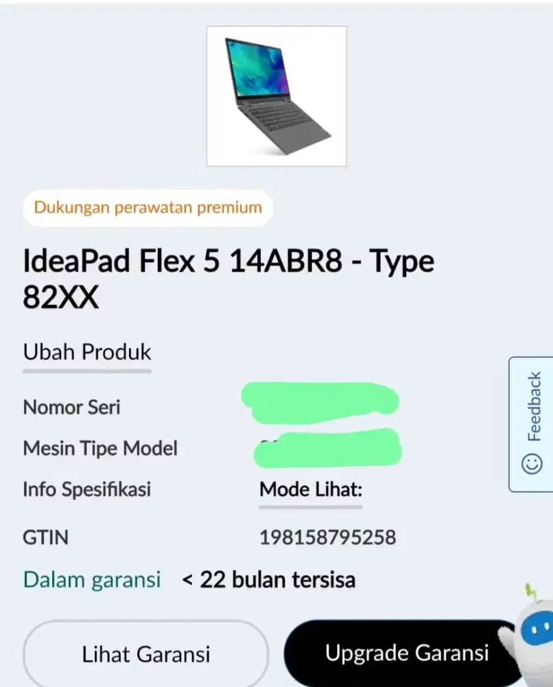 Jual laptop ideapad flex 5