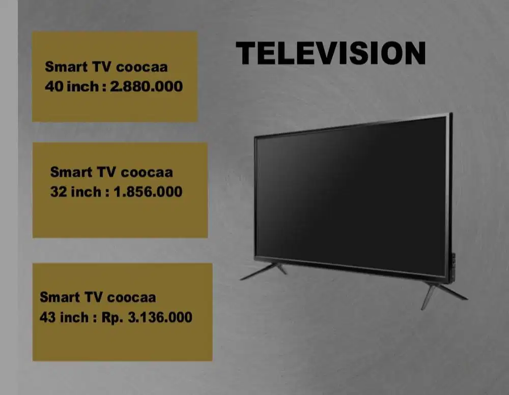 TV dengan desain minimalis, elegan, dan modern
