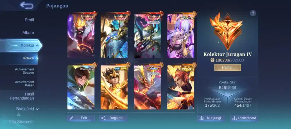 Jual akun mobile legends